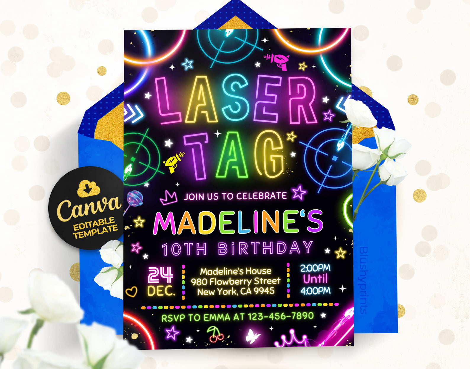 Laser Tag Birthday Invitation laser-tag-birthday-invitation