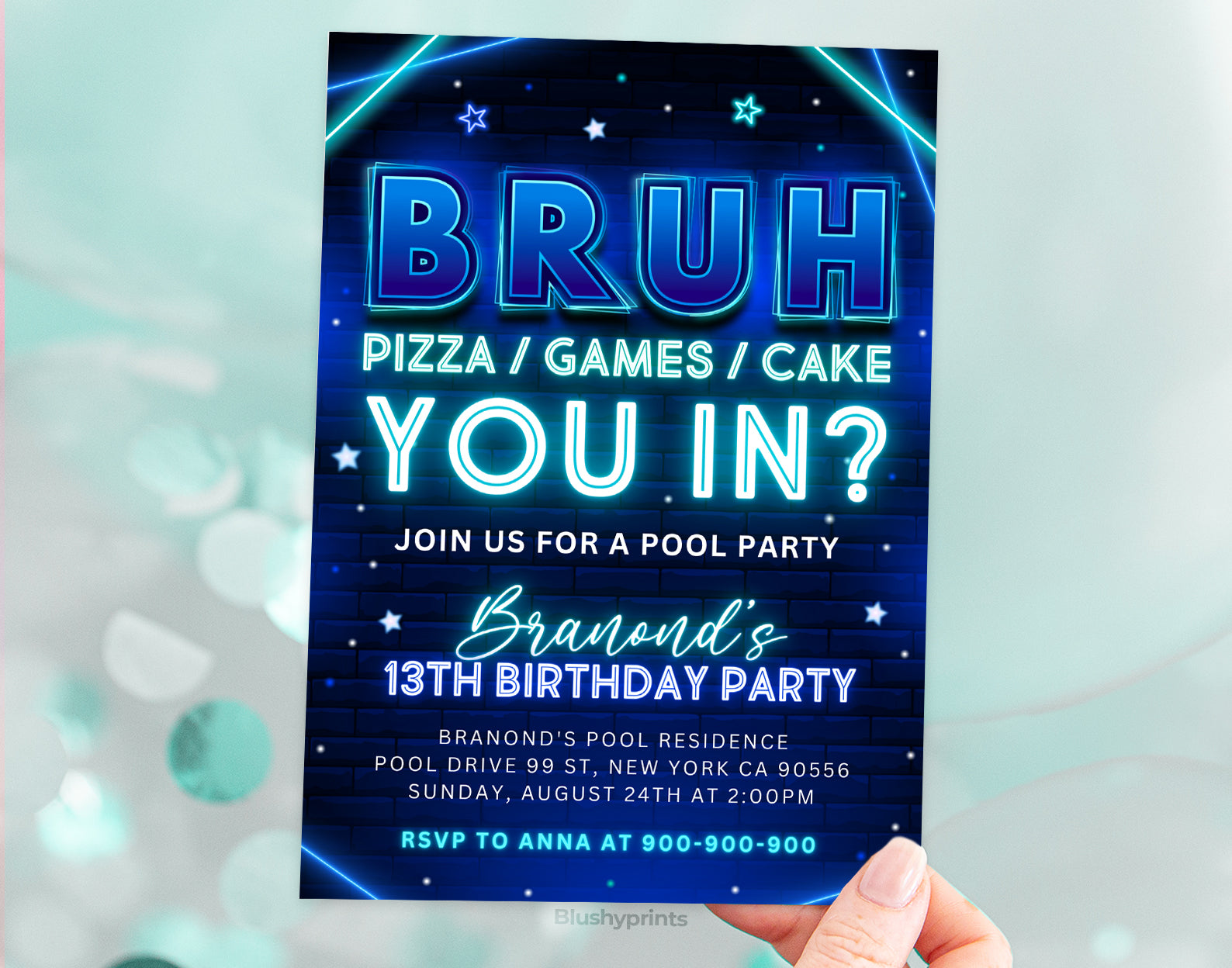 Bruh Birthday Invitation, Bruh its my birthday Invitation Etemply