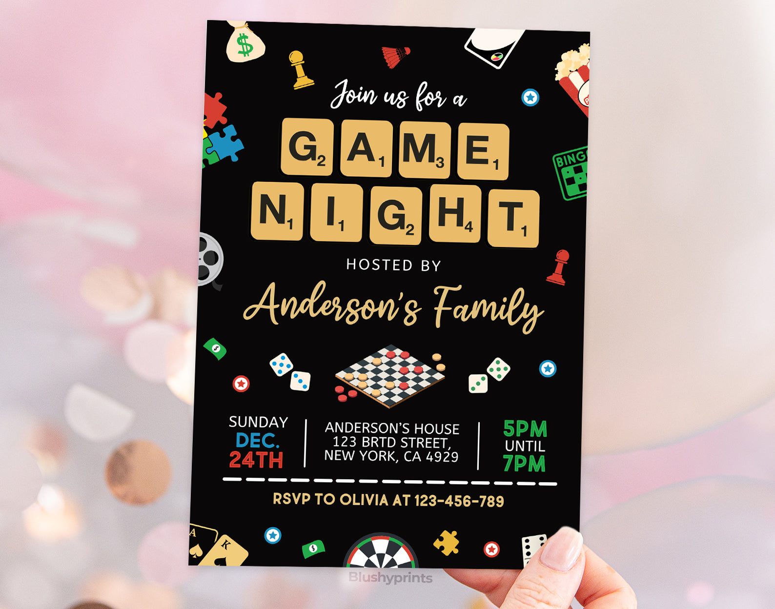 Game Night Invitation Etemply