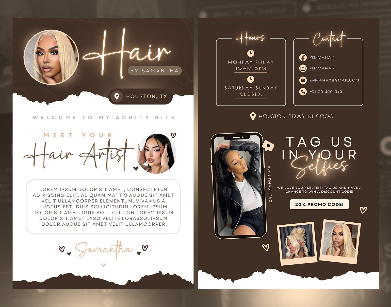 Boho Acuity Scheduling Template Etemply