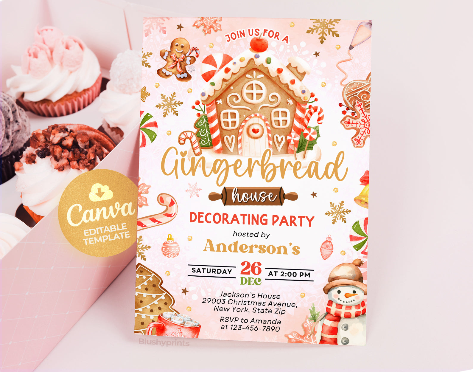 Gingerbread House Invitation, Gingerbread Decorating House Party Invite Etemply