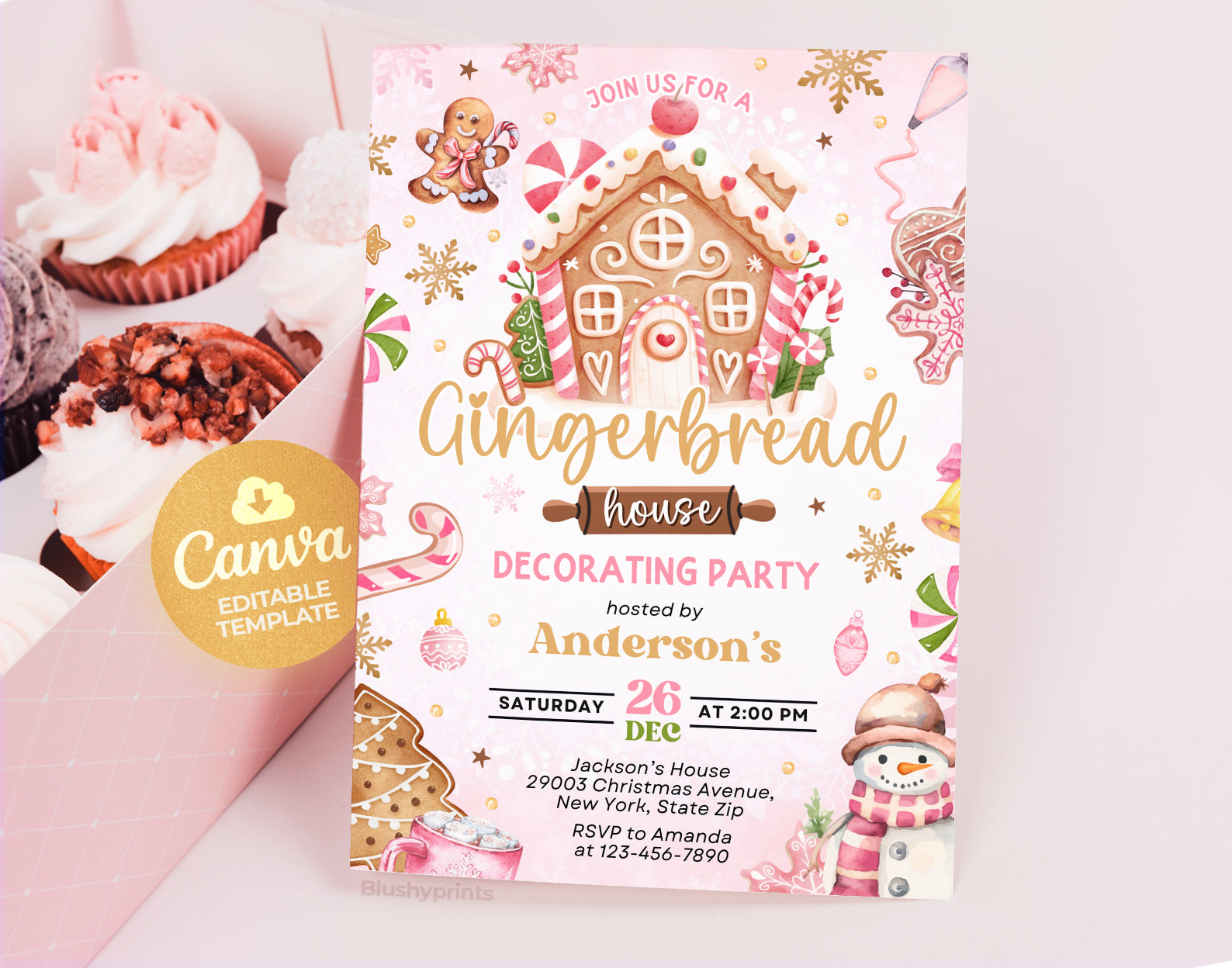 Gingerbread House Invitation, Gingerbread House Party Invite Etemply