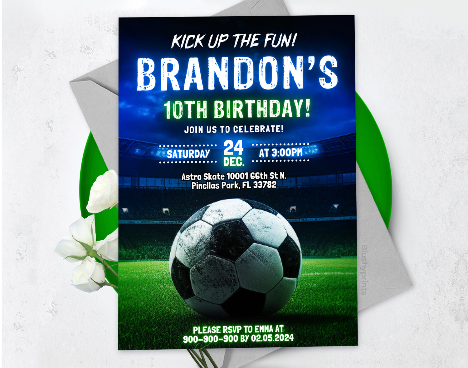 Soccer Birthday Invitations