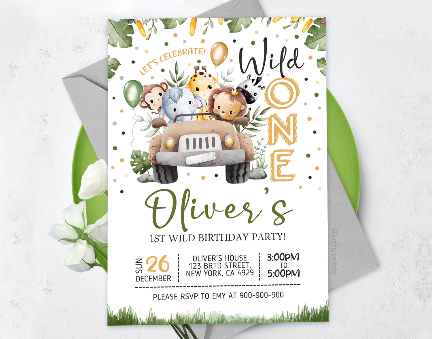 Wild One Birthday Invitations