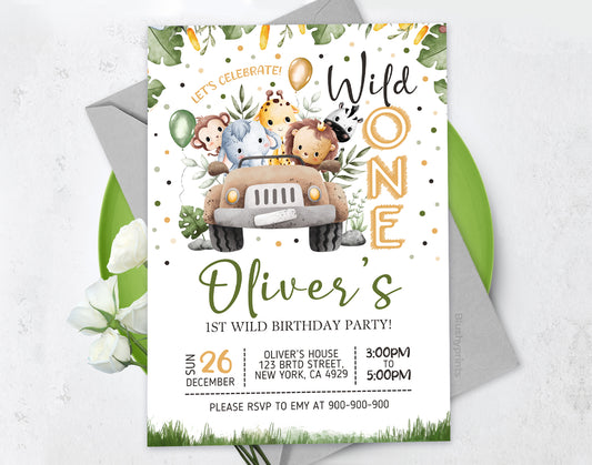 Wild One Birthday Invitation Etemply