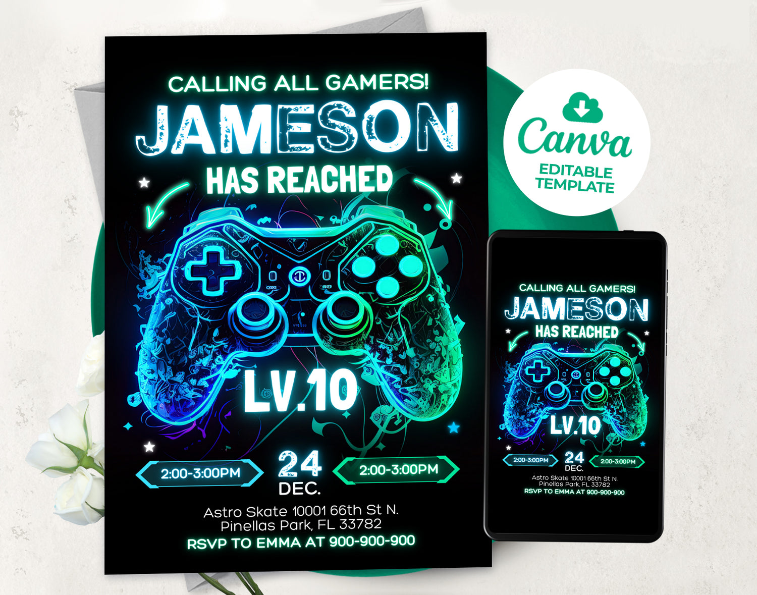 Gaming Party Invitations