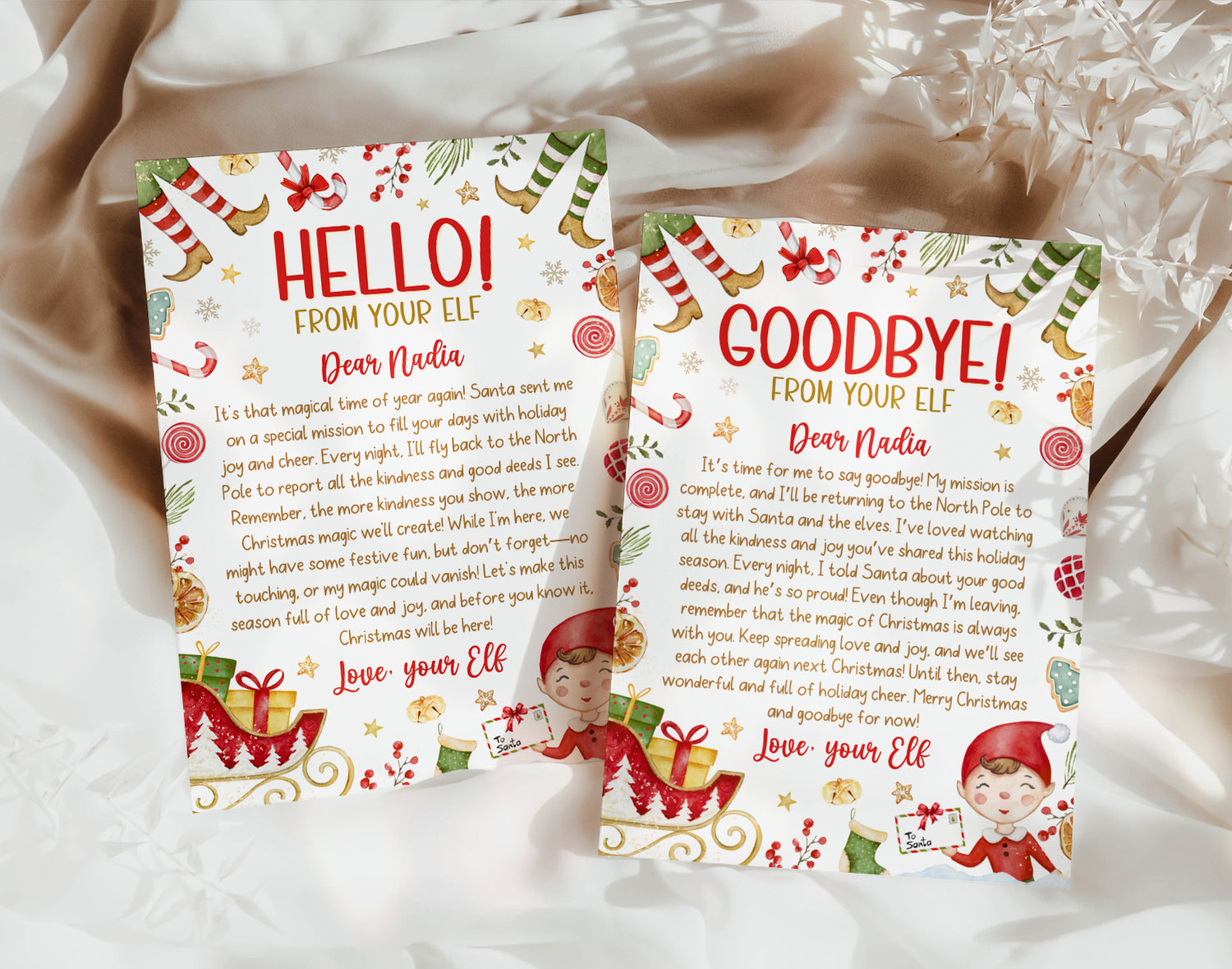 Elf Letter Templates