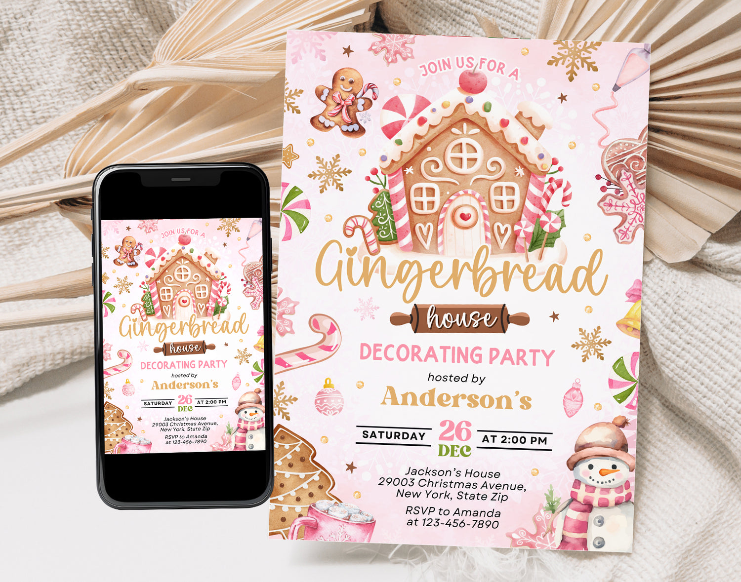 Gingerbread House Invitations