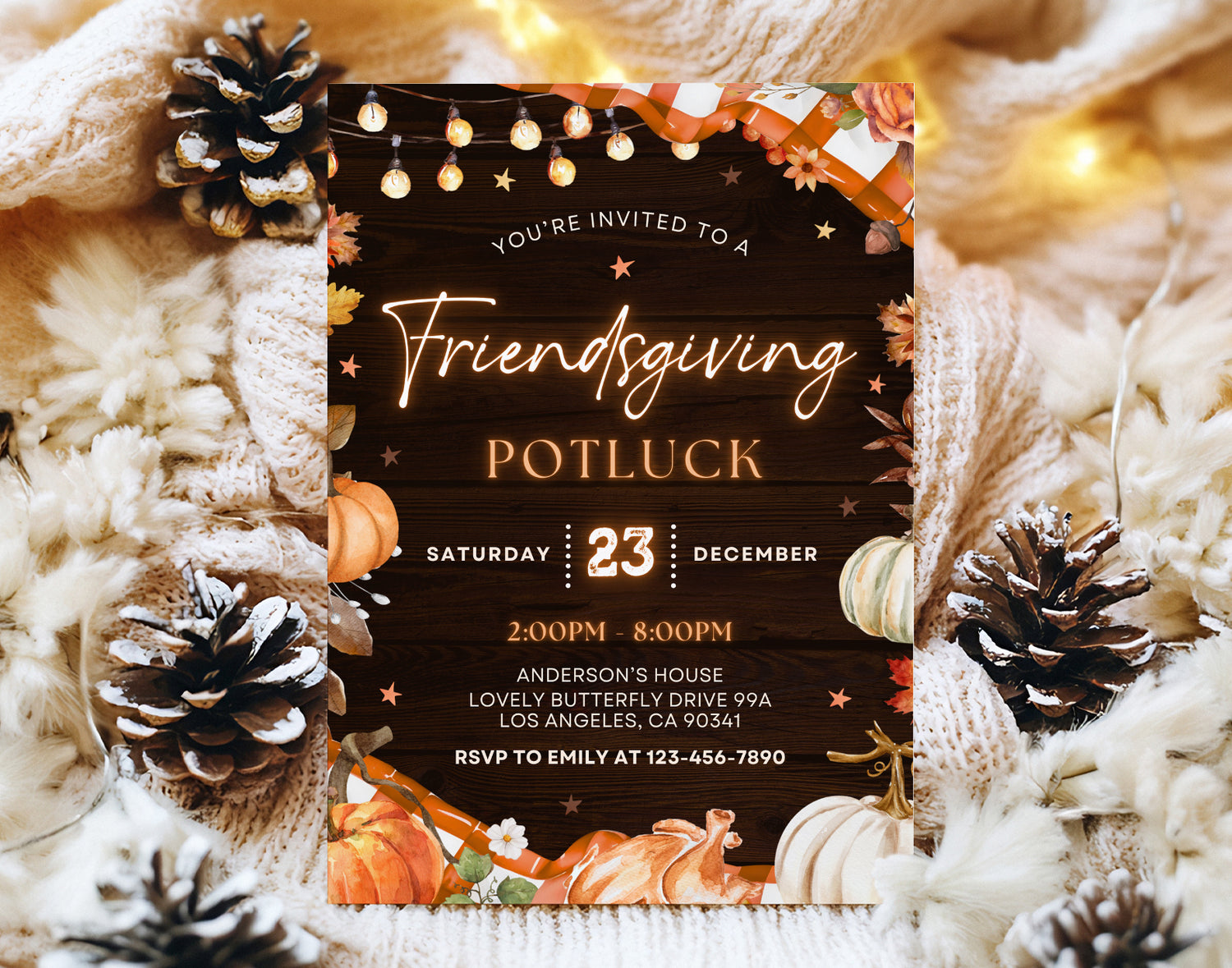 Thanksgiving Invitations Templates