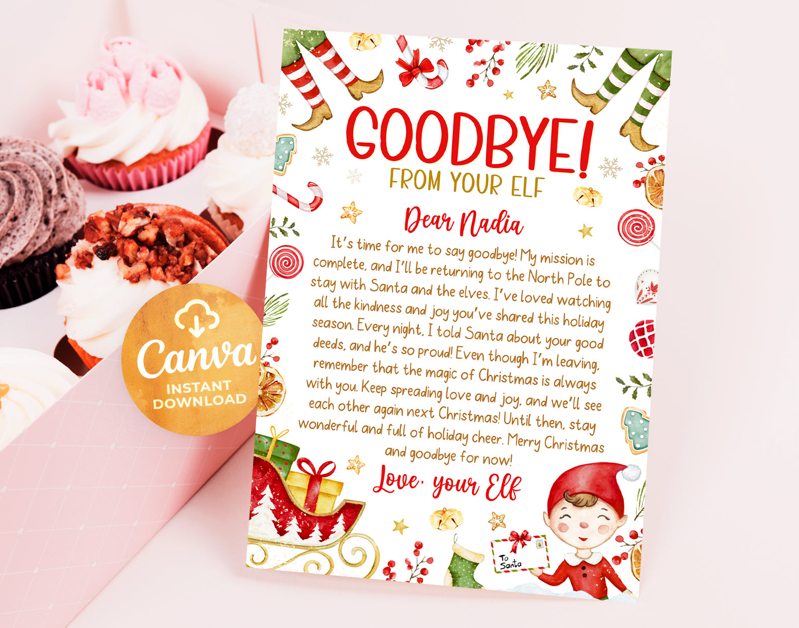 Editable Elf Letters, Elf Arrival letter, Elf Return Letter, Elf I'm Back Christmas Letter Etemply