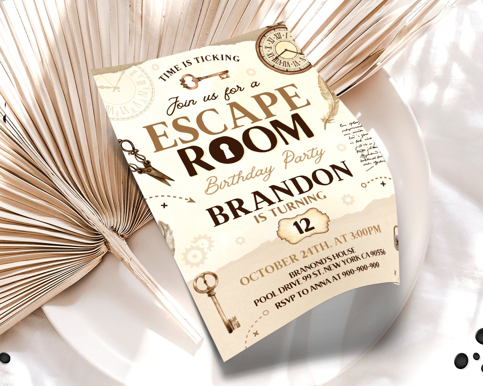 Escape Room Birthday Invitation Etemply