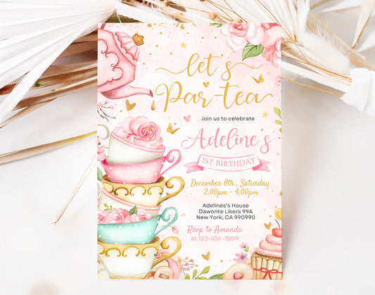 Tea Party Birthday Invitation, Invitation for Tea Party Etemply